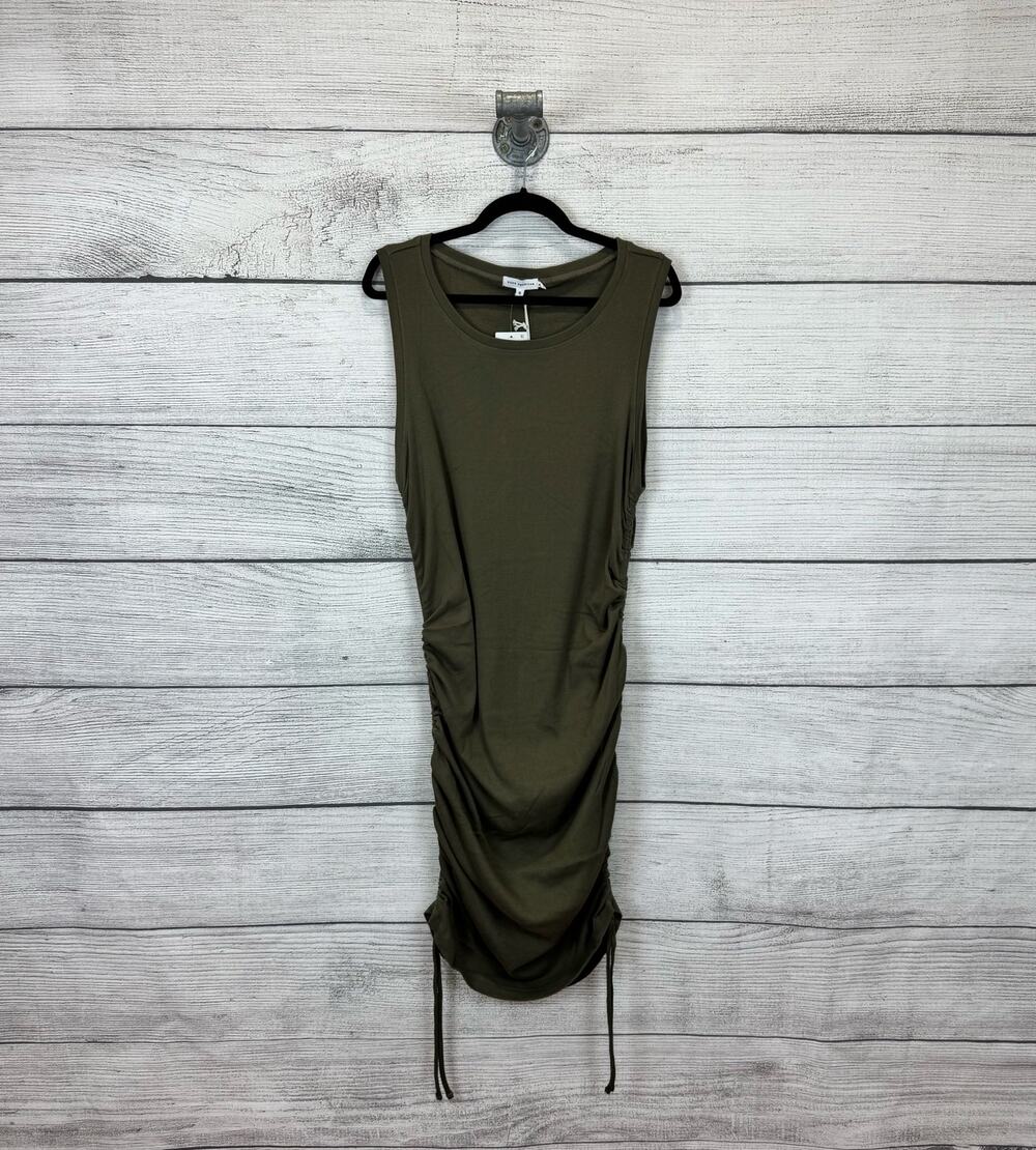 Good American Plus Size Green Ruched Sides Sleeveless Mini Dress Size 6/2XL